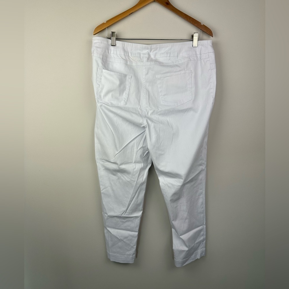 Soft Surroundings Slim-Sation Pull on Ankle Pants White XL/18 - Picture 8 of 14